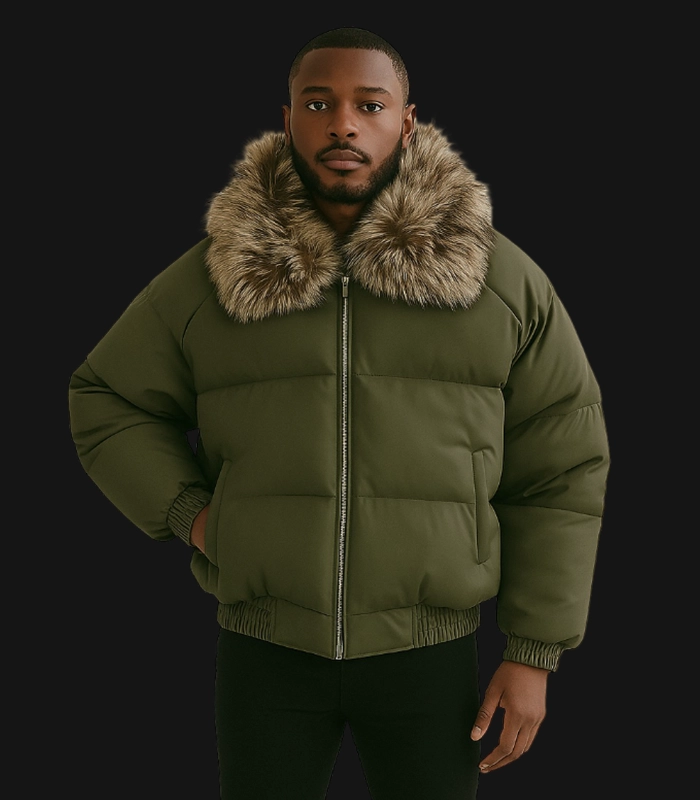 green puffer jacket 3